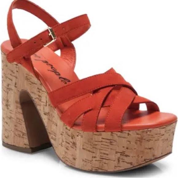 NWT Free People Lisbon MJ Platform Sandals Sunstar - Picture 2 of 12